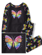 Girls Rainbow Butterfly Pajamas