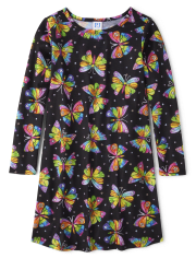 Camisón de mariposa arcoíris para niñas