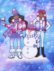 Girls Snowman Pajamas