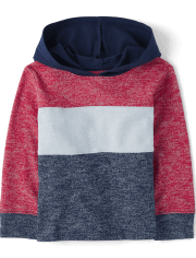 Top con capucha y diseño color block para bebés y niños pequeños
