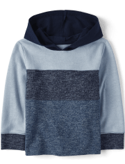 Top con capucha y diseño color block para bebés y niños pequeños