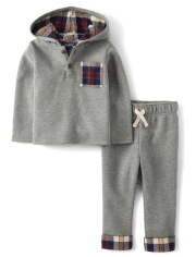 Baby And Toddler Boys Fleece 2-Piece Outfit Set