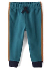 Baby And Toddler Boys Side Stripe Fleece Jogger Pants