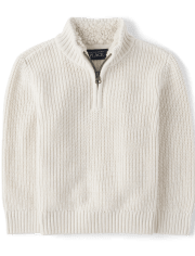 Baby And Toddler Boys Dad And Me Quarter-Zip Sweater