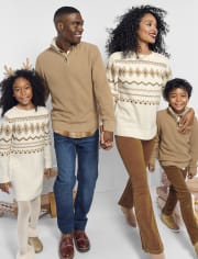 Womens Mommy And Me Long Sleeve Fairisle Sweater WHITE The Children s Place