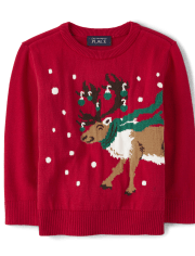 Baby And Toddler Boys Intarsia Reindeer Sweater