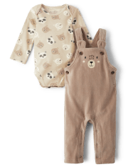 Ensemble de vêtements de jeu 2 pièces unisexe pour bébé ours