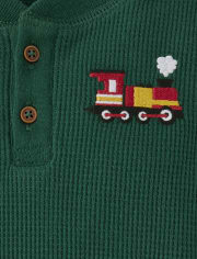 Baby Boys Train Thermal Romper 2-Pack