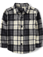 Baby And Toddler Boys Plaid Flannel Button Up Shirt