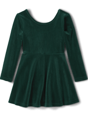 Toddler Girls Mommy And Me Velour Babydoll Dress