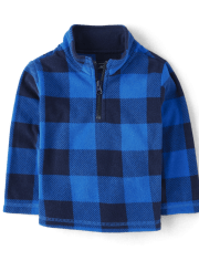 Toddler Buffalo Plaid Glacier Fleece Half-Zip Pullover