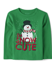 Baby And Toddler Boys Snowman Graphic Tee