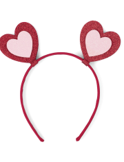 Girls Glitter Heart Headband