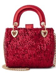 Girls Sequin Heart Bag