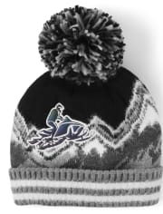 Boys Ski Mobile Pom Pom Beanie