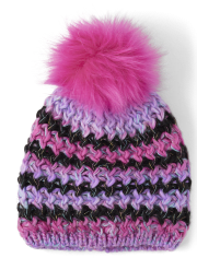 Gorro Niña Space Dye Pompones