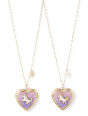 Girls Unicorn BFF Locket Necklace 2-Pack