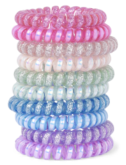 Girls Glitter Coil Bracelet 10-Pack