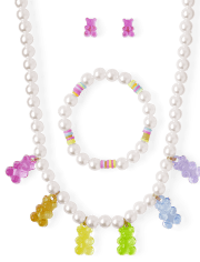 Girls Candy Bear 3-Piece Jewelry Set