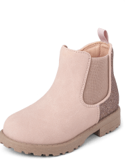 Botines con purpurina para niñas pequeñas