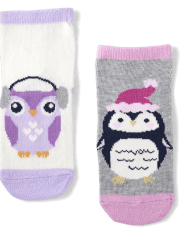 Toddler Girls Penguin Midi Socks 6-Pack
