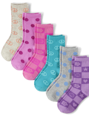Paquete de 6 calcetines deportivos Peace para niñas