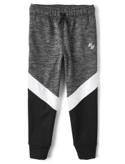 Boys Moisture Wicking Colorblock Fleece Jogger Pants