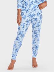 Womens Floral Thermal Pajama Pants