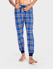 Mens Plaid Thermal Pajama Pants