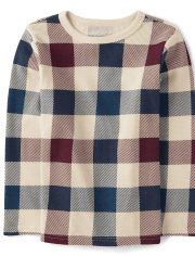 Boys Buffalo Plaid Thermal Top