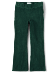 Girls Stretch Faux Corduroy Flare Leggings