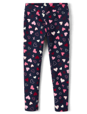 Jeggings de punto Ponte con corazón para niña
