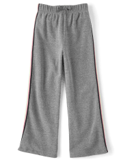 Pantalones deportivos de pernera ancha de rizo francés arcoíris para niñas