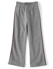 Girls Rainbow French Terry Wide Leg Sweatpants