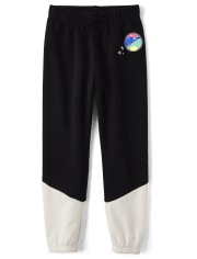 Girls Colorblock French Terry Jogger Pants