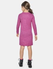 Girls Sequin Sweater Dress