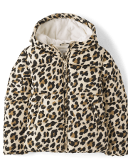 Girls leopard best sale print jacket