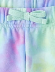 Girls Tie Dye Fleece Jogger Pants