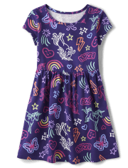 Vestido diario estampado para niñas