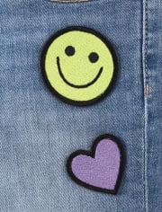 Girls Icon Patch Straight Jeans