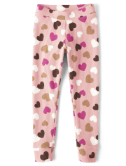 Leggings térmicos con forma de corazón para niña