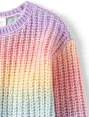 Girls Long Sleeve Ombre Sweater | The Children's Place - MULTI CLR