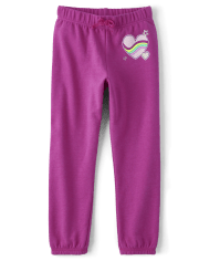 Girls Graphic Fleece Jogger Pants