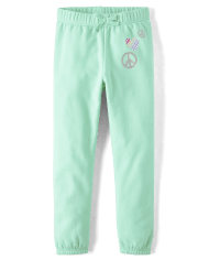 Girls Graphic Fleece Jogger Pants