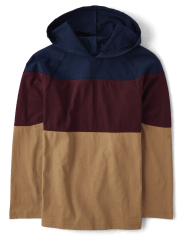 Boys Colorblock Hooded Top