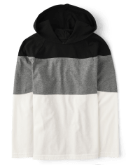 Haut à capuche color block pour garçon