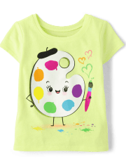 Baby And Toddler Girls Paint Palette Graphic Tee