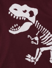 Baby And Toddler Boys Dino Skeleton Graphic Tee