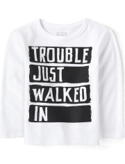 Camiseta con estampado de problemas para bebés y niños pequeños