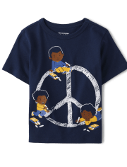 Baby And Toddler Boys Peace Sign Graphic Tee